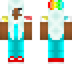 blue overalls with paint shirt