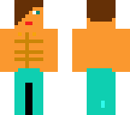 burnt guy with six pack