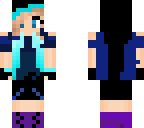 electric blue parkour girl