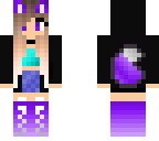 purple wolf girl in sweatshirt