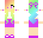 semi-formal rainbow hair 