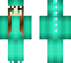 teal dino girl