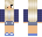blondey with blue flannel
