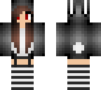 midnight brown hair and bunny costume