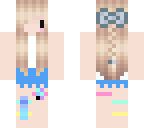 cutie pastel chibi ghirl blue skirt tank top