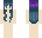 cyan hair base with bow