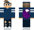 wolf blue shirt with purple tail