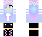 pastel flower galaxy hair girl