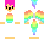 unicorn guy with face on chin with tail and wings