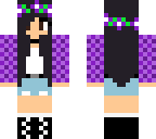 purple flannel girl