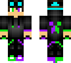 green and purple man