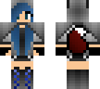 light blue hair red wolf