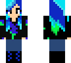 dark blue and green