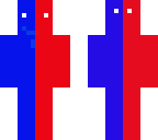 double sided red and blue skin