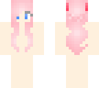 pink hairbase with pale skin blue eyes