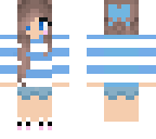 blue striped girl