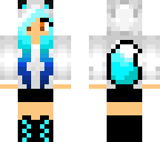 cute blue wolf girl
