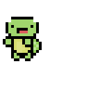 cute green derpy turtle logo 