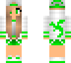 dragon girl green white