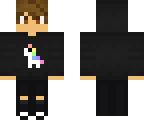 black hoodie with unicorn