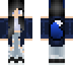 blue and black wolf girl