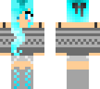 blue haired girl