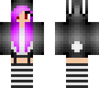 midnight purple hair and bunny costume