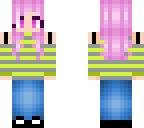 anime girl with striped shirt