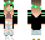 short hair lime green flower