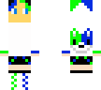 blue and green teen boy