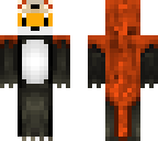 fox in a red panda onesie