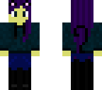 meif wa teal eyes purple hair