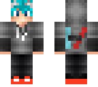 teen boy with light blue hair