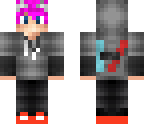 teen boy with pink hair