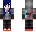 teen girl with blue hair