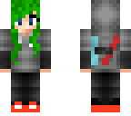teen girl with green hair