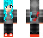 teen girl with light blue hair