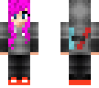 teen girl with pink hair