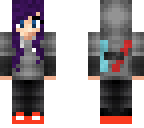 teen girl with purple hair