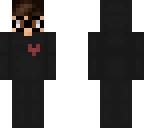 heart black onesie with glasses