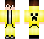 sparkly yellow robe - creeper face