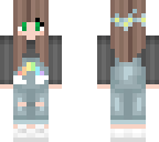 overall rainbow girl