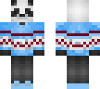 panda in a winter sweater