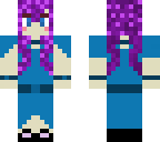 blue dress purple hair