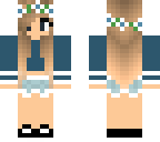 blue flower girl