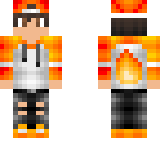flame coat with cap