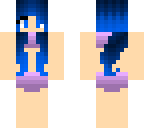 blue haired bikini