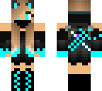 blue ninja wolf girl