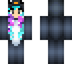 galaxy girl in penguin onesie