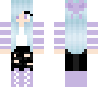 pretty blue haired girl
